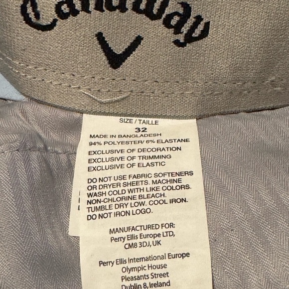 Men’s Callaway Blue Plaid Checkered Golf Shorts Size 32 Pockets - Picture 5 of 7